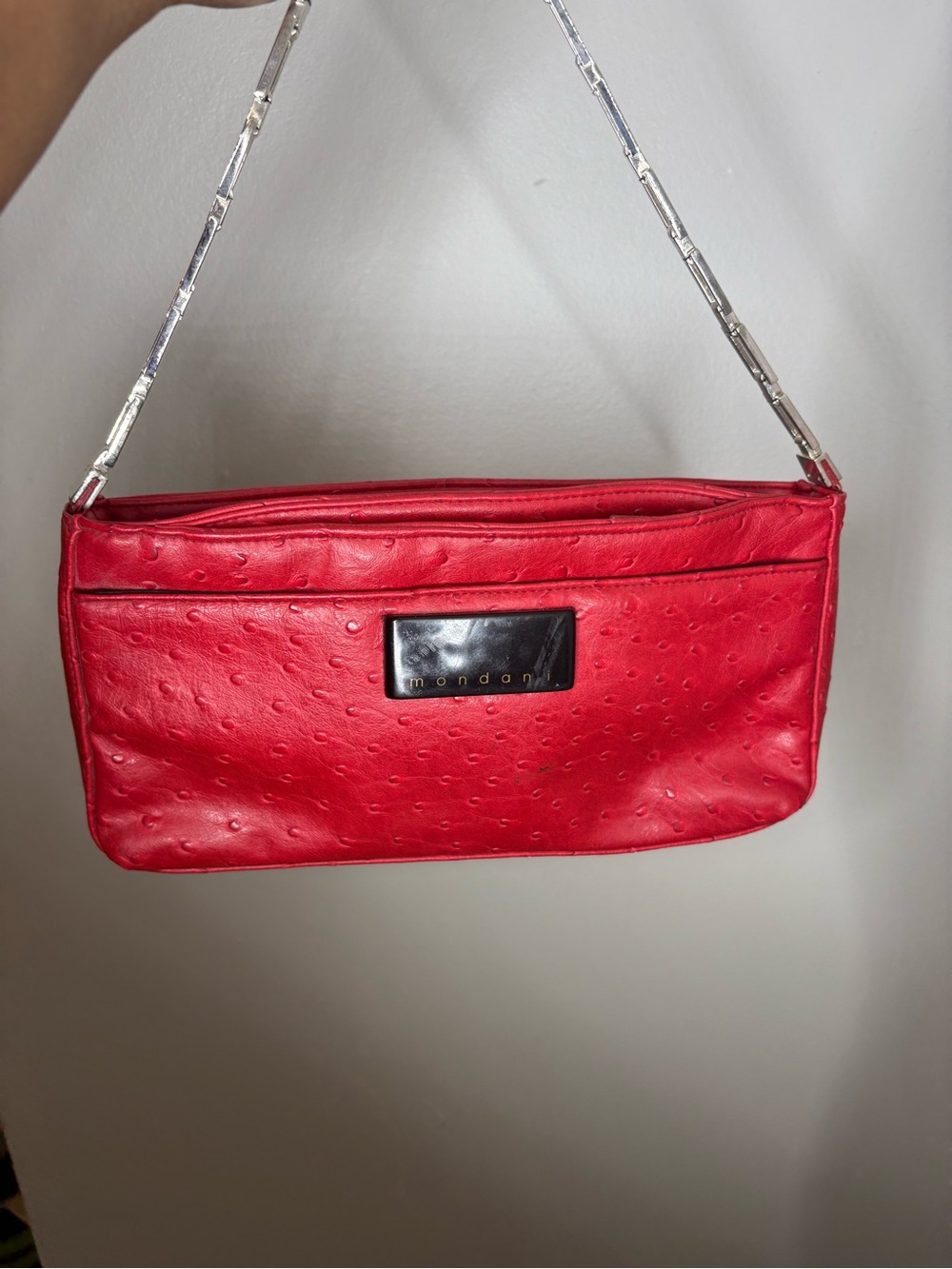 Mondani Red Leather Shoulder Bag